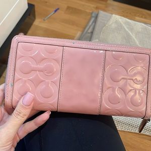 Coach Patent Leather Purple Wallet